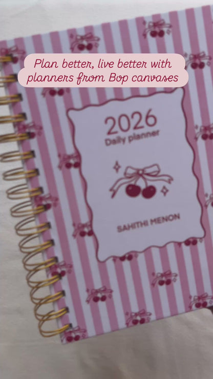 Undated Yearly Planner | Personalized with your name (Scarlet Letter)