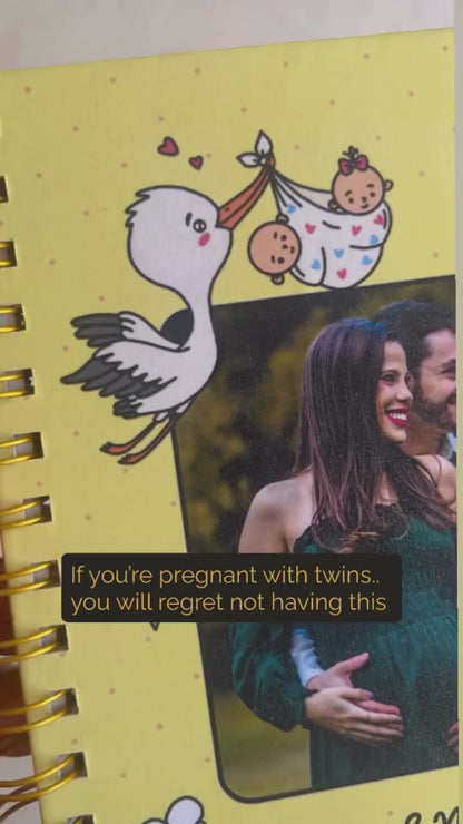 Twin Pregnancy Journal (Double trouble - Yellow)