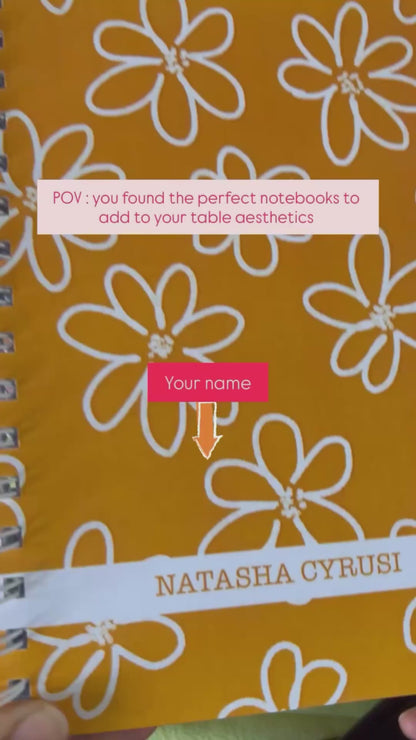 Notebook | Personalized with Name | 150 Pages, Hardcover | Apricot