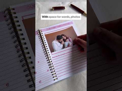 Baby memory book | Personalized with the name | 0 to 4 years | A5 Size | Memories of baby