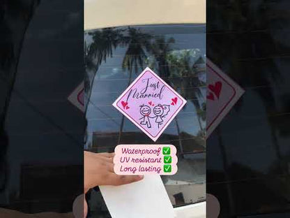 Just Married Car Sticker