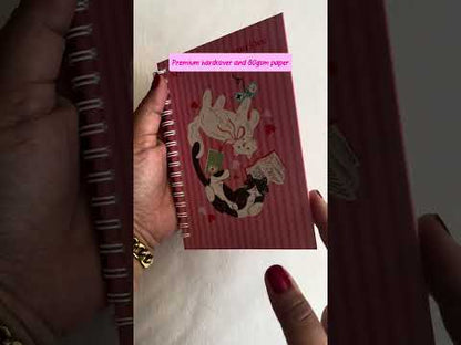 A6 Spiral Notebook – [Sleepy Cat] | 160 Pages | 80 GSM | Hardcover | Unruled
