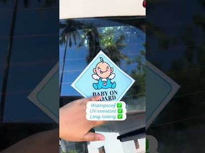 Baby on Board Car Sticker (Blue)