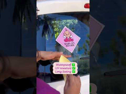 Baby on Board Car Sticker (Pink)