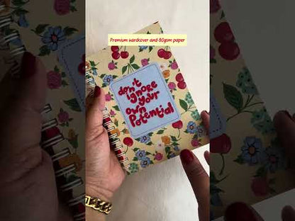 A6 Spiral Notebook – [Cherry Garden] | 160 Pages | 80 GSM | Hardcover | Unruled