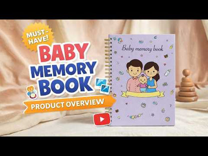 Baby memory book | Personalized with the name | 0 to 4 years | A5 Size | Lilac