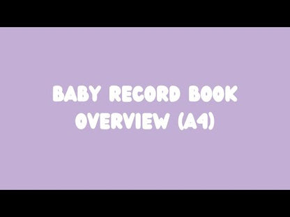 Baby memory book | Personalized with the name of your child | 0 to 4 years | A4 Size | Plum