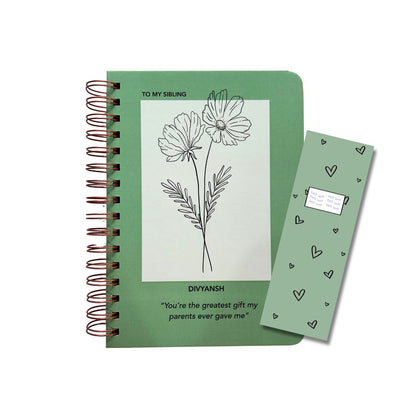 Self - care journal | Floral | Green | 6 months - Bop Canvases