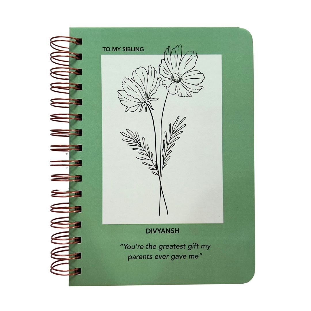 Self - care journal | Floral | Green | 6 months - Bop Canvases