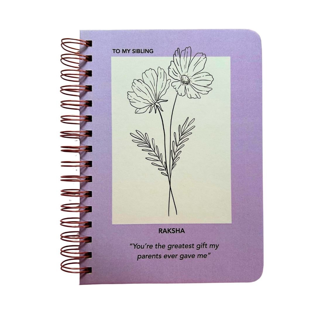 Self - care journal | Floral | Lavender | 6 months - Bop Canvases