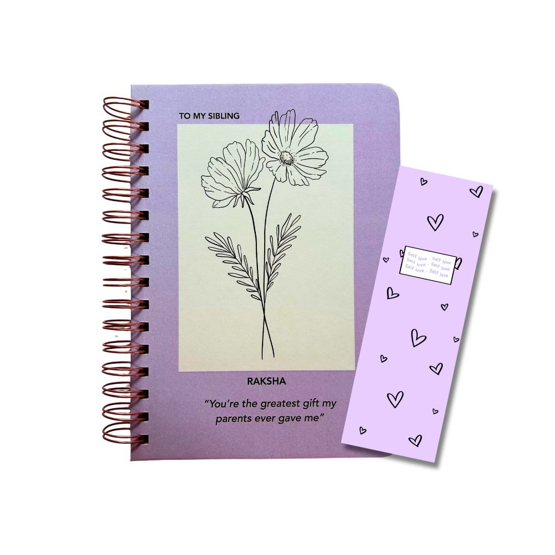 Self - care journal | Floral | Lavender | 6 months - Bop Canvases