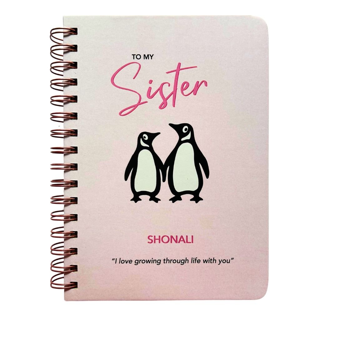 Self - care journal | penguin | Pink | 6 months - Bop Canvases