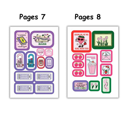 Sticker Book - Cute & Functional | 125 Aesthetic Stickers | A6 Size (Stuck With You) - Bop Canvases