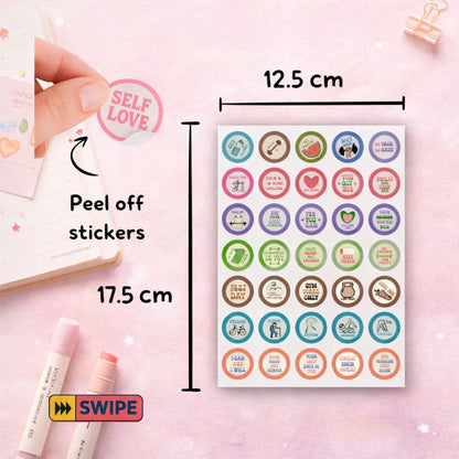 Sticker sheets | Positive Vibes & Smiley – Pack of 4 - Bop Canvases