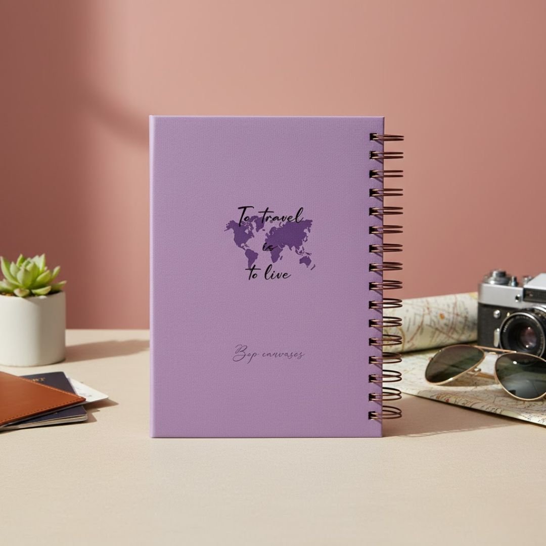 Travel Journal - Personalized with name | Adventurer | Designed for 6 Trips - Bop Canvases