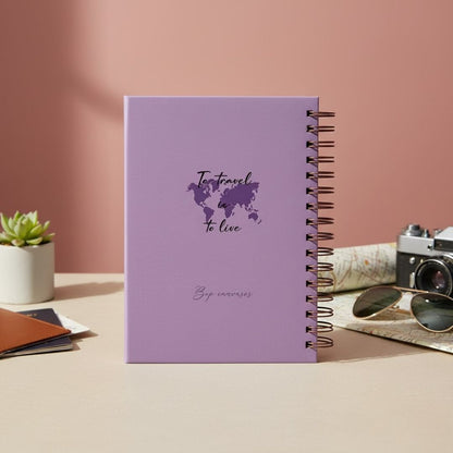 Travel Journal - Personalized with name | Adventurer | Designed for 6 Trips - Bop Canvases