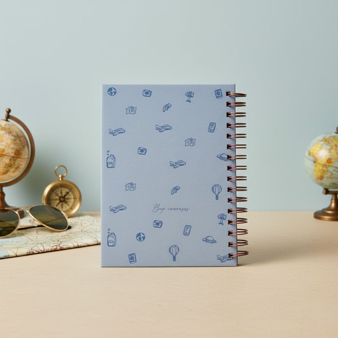 Travel Journal - Personalized with name | Explorer | Designed for 6 Trips - Bop Canvases