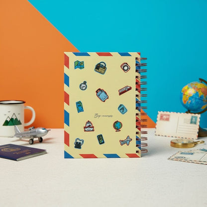 Travel Journal - Personalized with name | Travel plans | Designed for 6 Trips - Bop Canvases