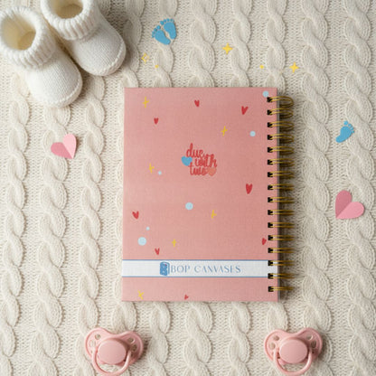 Twin Pregnancy Journal - 9 Months Journal | Personalized with name | Due with two - Bop Canvases