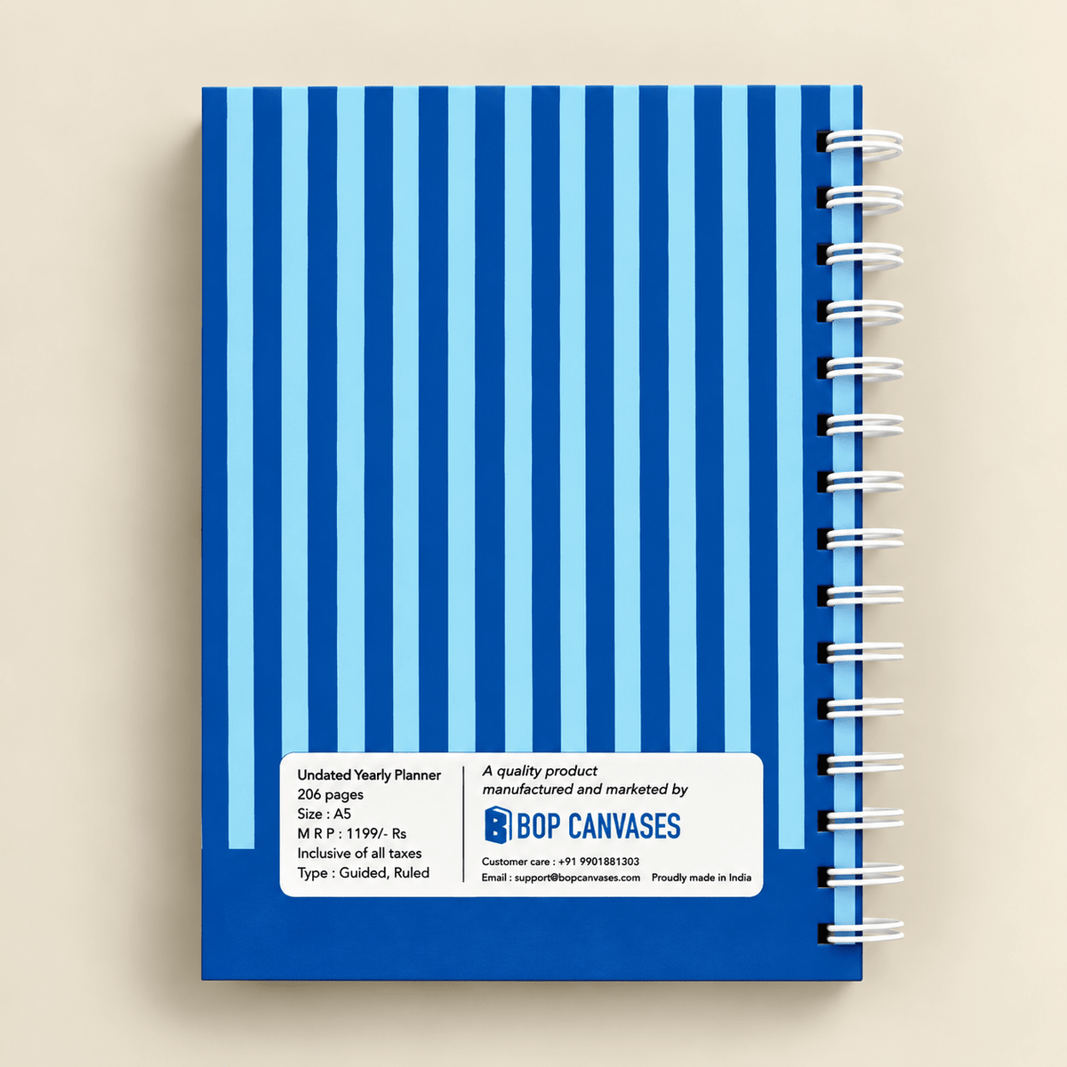 Undated Daily Planner (Big Plans - Blue) - Bop Canvases