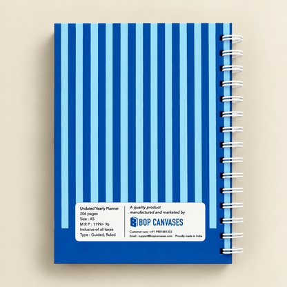 Undated Daily Planner (Big Plans - Blue) - Bop Canvases