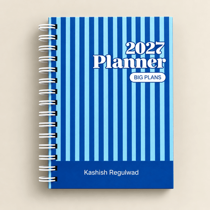 Undated Daily Planner (Big Plans - Blue) - Bop Canvases
