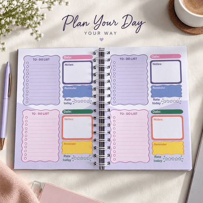Undated Daily Planner (Big Plans - Blue) - Bop Canvases