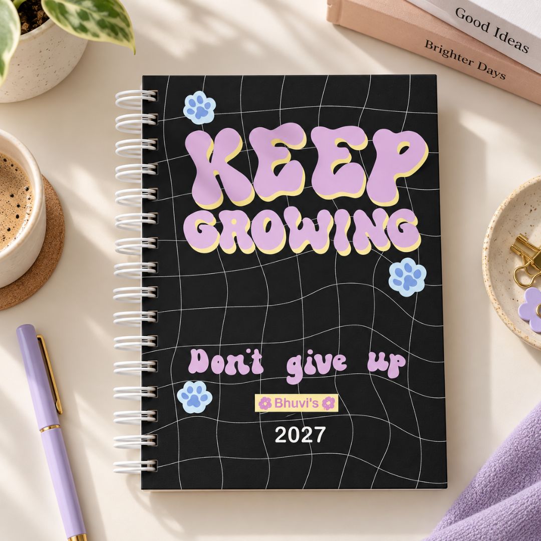 Undated Yearly Planner (Black Pink) - Bop Canvases