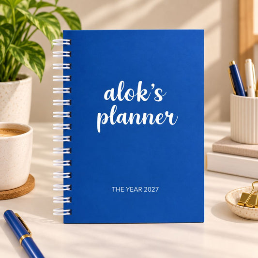 Undated Yearly Planner (Blue delight) - Bop Canvases