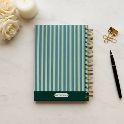 Undated Yearly Planner | Personalized with your name (Big Plans - Green) - Bop Canvases