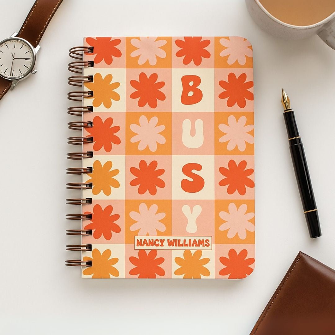 Undated Yearly Planner | Personalized with your name (Busy bee) - Bop Canvases