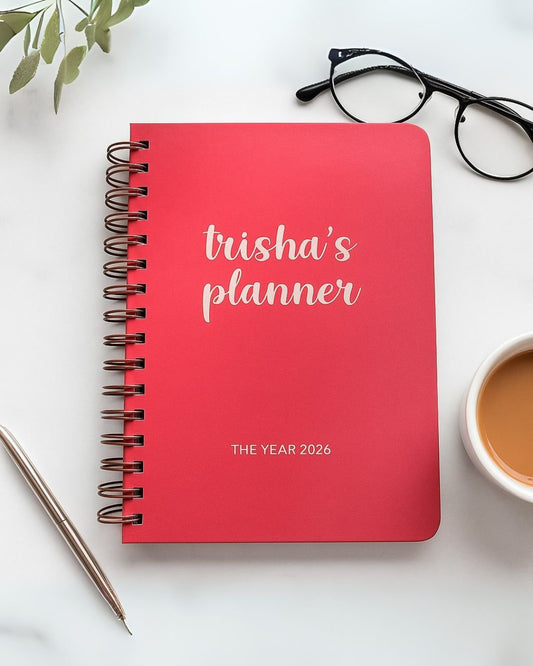 Undated Yearly Planner | Personalized with your name | Pink Delight - Bop Canvases