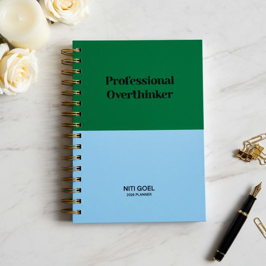 Undated Yearly Planner | Personalized with your name (Professional Overthinker) - Bop Canvases