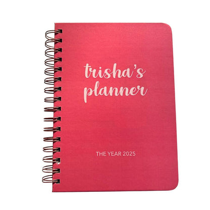 Undated Yearly Planner - Pink Delight | Personalized with your name - Bop Canvases