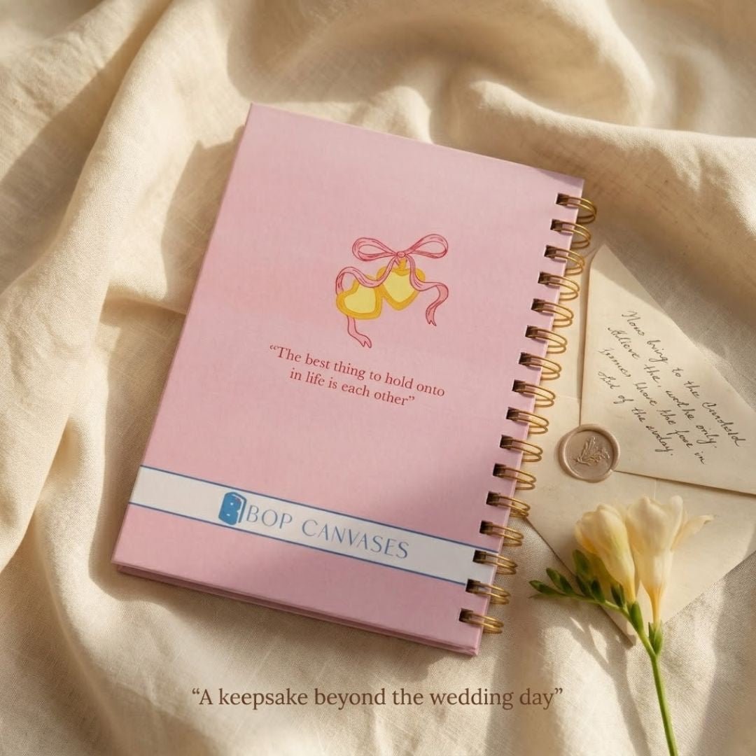 Wedding Planner - Name & Date Personalized (Locked hearts) - Bop Canvases