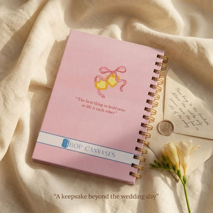 Wedding Planner - Name & Date Personalized (Locked hearts) - Bop Canvases