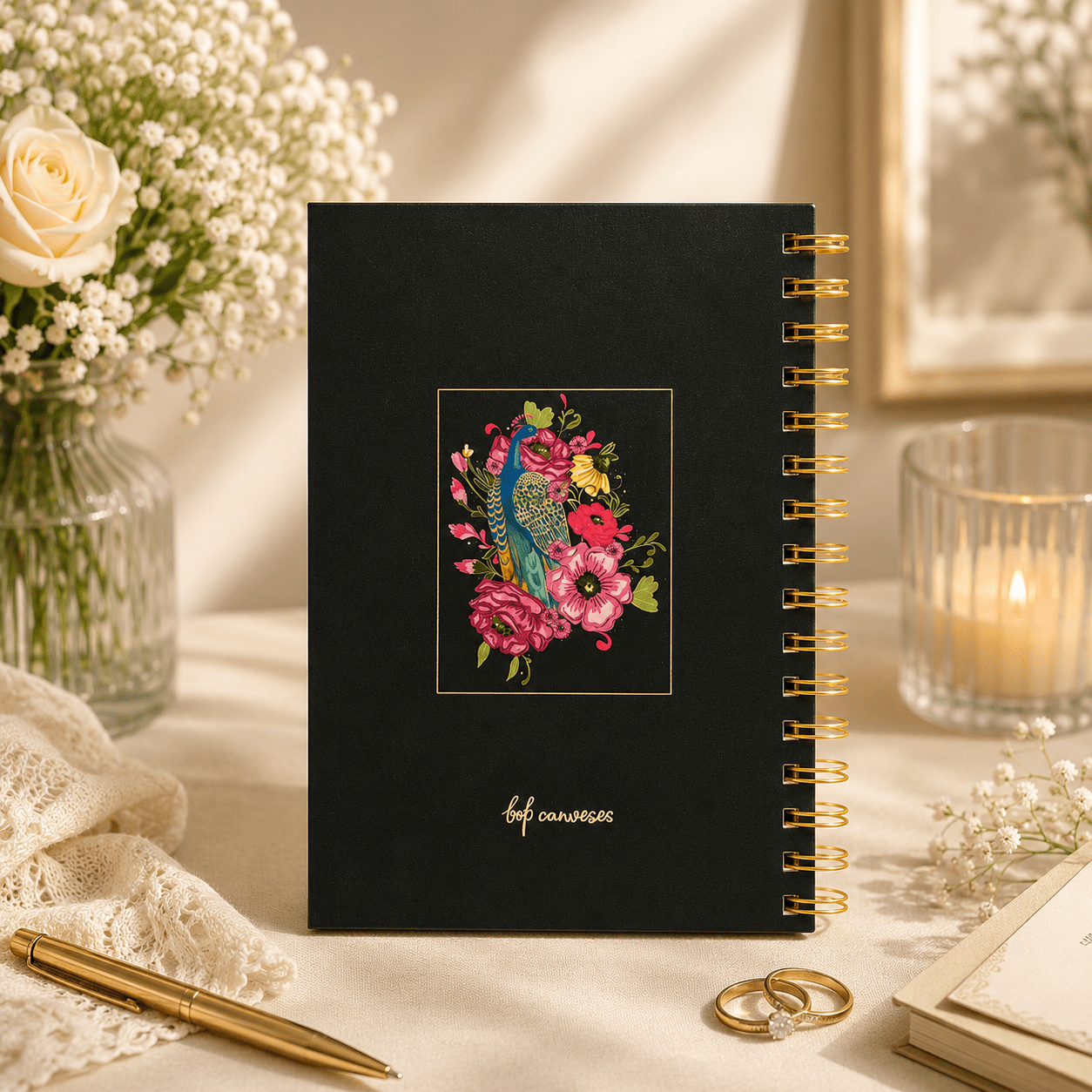 Wedding Planner - Name Personalized (Beginning of forever - Black) - Bop Canvases
