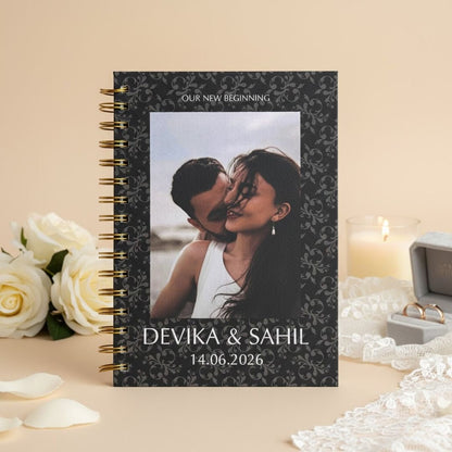 Wedding Planner| Name, Picture & Date Personalized (Minimalist Black) - Bop Canvases