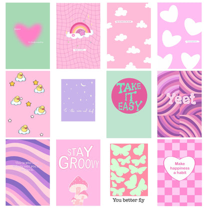 50 Postcard Collage Kit | Pink - Bop Canvases