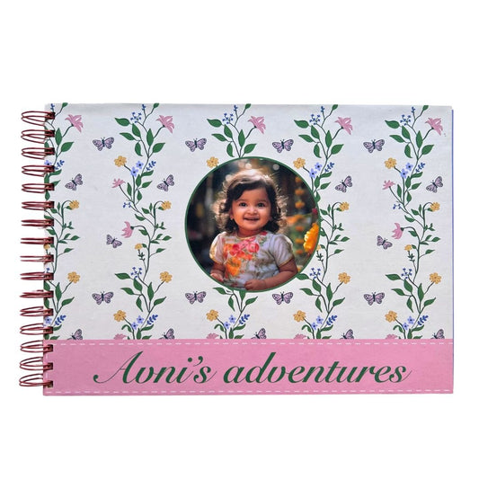 Baby Milestone Journal - Floral Pink | 0 to 4 years | A4 Size - Bop Canvases