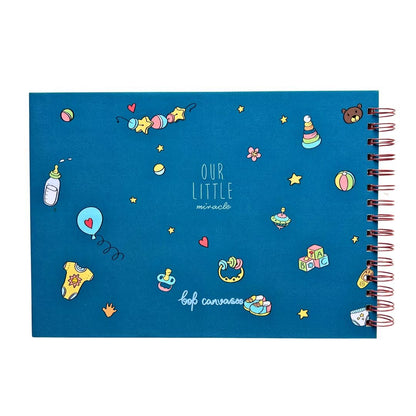 Baby Milestone Journal - Space Blue | 0 to 4 years | A4 Size - Bop Canvases