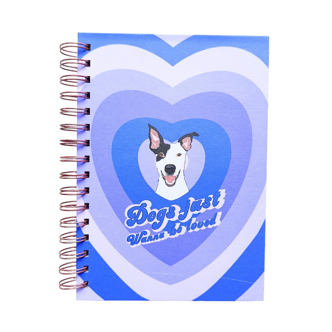 Blank Journal - Purple Heart Dog | A5 - Bop Canvases