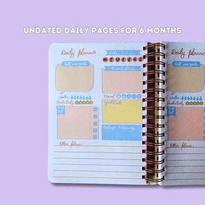 Undated Planner- Daisy bloom - Bop Canvases